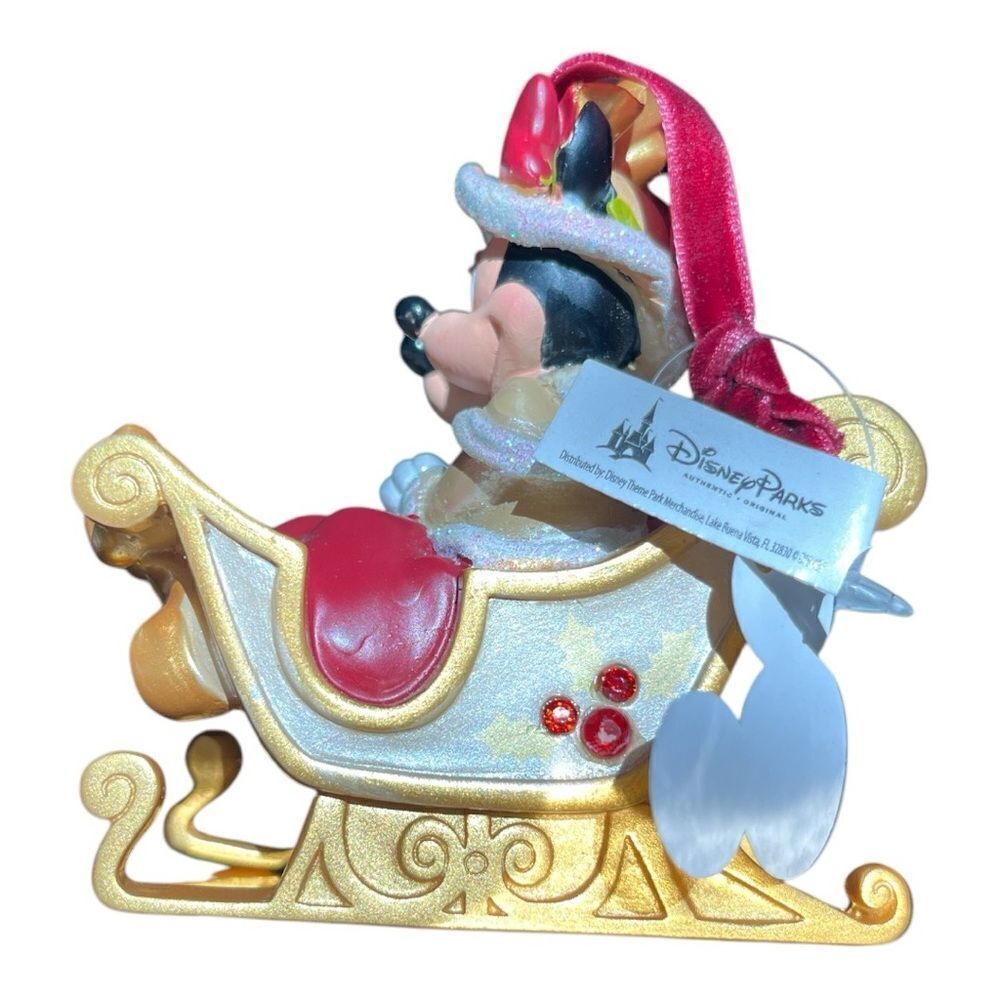 NWT- Disney Victorian Minnie and Mickey Mouse Sleigh Christmas Ornament - Picture 4 of 5